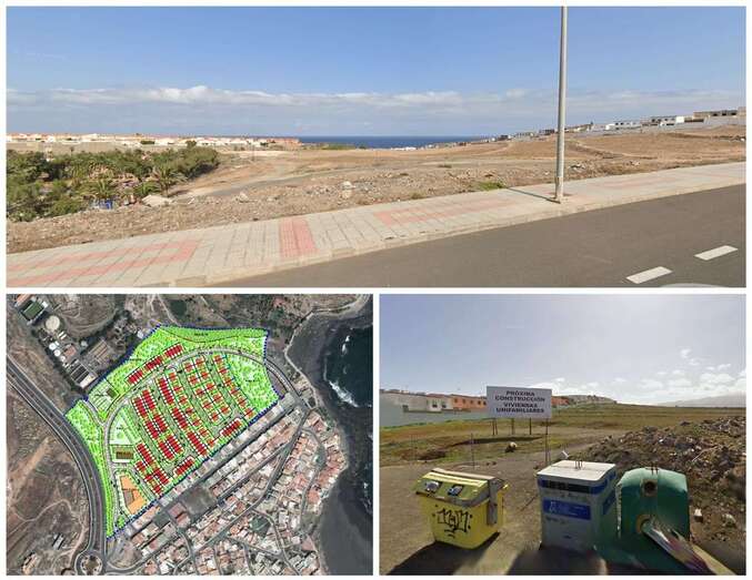 Terrenos donde se ubicará la nueva urbanización residencial y propuesta de ordenación del suelo/GM/TA..